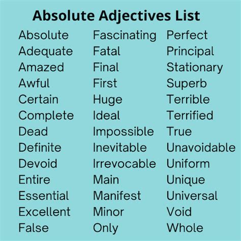 absolute adjective .
